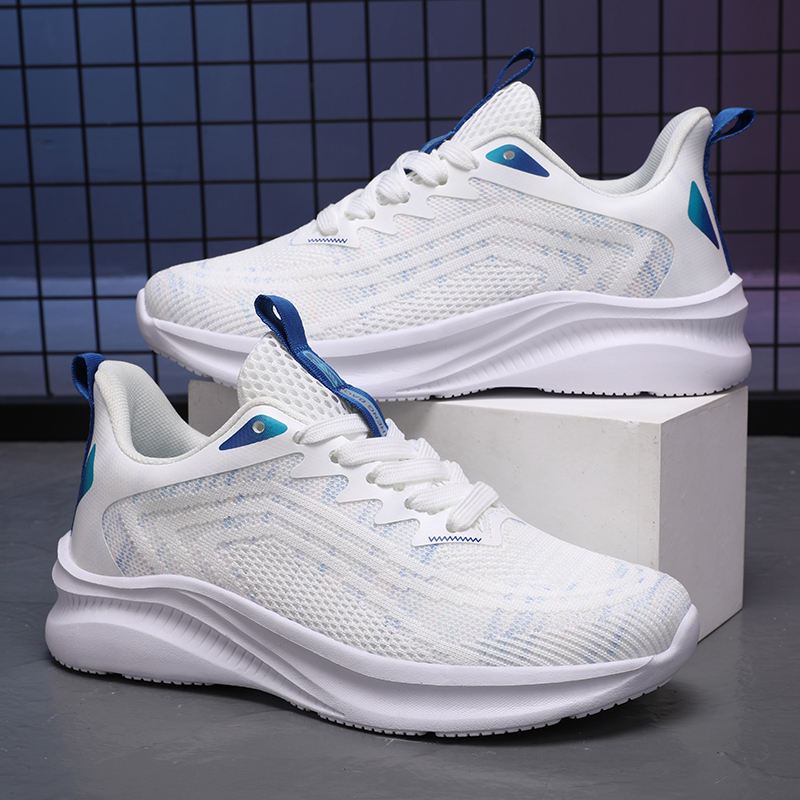 high quality spring new mesh surface breathable sports shoes men's casual shoes soft sole shock absorption running shoes